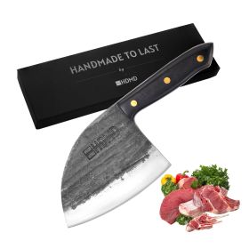 HDMD Cleaver Knife Meat Cleaver Knife For Meat Cutting, Real Hand Forged Knife High Carbon Steel Knife, Butchers Knife Meat Knife For Home And Outdoor