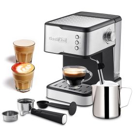 20 Bar Espresso Maker; 950W Detachable frothing nozzle; 1.5L detachable transparent water tank Coffee Maker For Espresso; Cappuccino; Latte; Machiato;