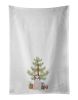 NEW Odis Odessa Domestic Ideal Dog Christmas Tree Kitchen Towel Set of 2 White Dish Towels Decorative Bathroom Hand towel for Hand, Face, Hair, Yoga