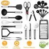 23Pcs Kitchen Utensil Set Stainless Steel Nylon Heat Resistant Cooking Utensil Tool Kit