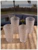 Diamond Cut Acrylic Glasses Drinking Set of 4 (19oz), Plastic Drinking Glasses, BPA Free Cocktail Glasses, Drinkware Set, Drinking Water Glasses