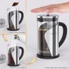 TBGENIUS Cafetiere 2-4 Cups, French Press 600ml Coffee Maker, 4 Level Filtration System, Metal Housing