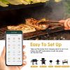 100FT Smart Wireless Meat Thermometer Digital Thermospike Meat Probe with APP Control for Oven Grill Kitchen BBQ Smoker Rotisserie