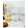 Oval Halo Tritan Glasses Drinking Set of 4 Hi Ball (15oz), Plastic Drinking Glasses, BPA Free Cocktail Glasses, Drinkware Set, Plastic Water Tumblers