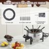 VEVOR Electric Fondue Pot Set for Cheese & Chocolate, 3 Quart Chocolate Melting Warmer