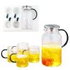 1 Pot with 4 Cups Tea Set, Bark Cooling Water Kettle, Water Cup Set, Water Utensil Set, Tea Pot, Water Cup Set, Glass Water Kettle, Water Cup, Kettle