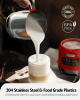 5in1 Ruby electric milk foam 5 settings Cold foam hot foam hot air foam Hot milk or hot chocolate LED touch control 400ML/13.5oz cold and hot latte