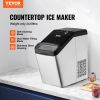 VEVOR Countertop Ice Maker, 9 Cubes Ready in 7 Mins, 33lbs in 24Hrs, Self-Cleaning Portable Ice Maker with Ice Scoop and Basket