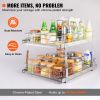 VEVOR 2 Tier 19"W x 20"D Pull Out Cabinet Organizer, Heavy Duty Slide Out Pantry Shelves, Chrome-Plated Steel Roll Out Drawers