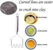 Kitchen Utensils Potato Masher For Potato Ricer Baby Food Best Kitchen Tools Stainless Steel Dishwasher Safe (Wavy)