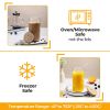 4 Set Glass Cups with Bamboo Lids and Straws, 20oz Can Shaped Drinking Beer Glasses, Iced Coffee Cups, Cute Tumbler with 2 Cleaning Brushes