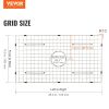 VEVOR Sink Protector Grid, 28.5"x15.6" Stainless Steel Sink Grates, Centered Drain Sink Grates with R20 Corner Radius, Large Sink Bottom Grids