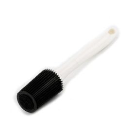 Silicone Cleaning Bottle Brush Silica Gel Cleaning Brush Bottle Cup Cleaning Brush for Glass Cup Thermos Coffee Mug Long Handle Dishwashing Tool (Color: yellow)