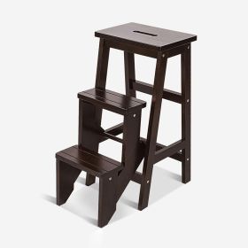 Multifunction Usage Wood Step Stool (Color: As pic show, type: Style B)