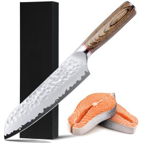 Chef Knife, Kiritsuke Knife, Santoku Knife, Boning Knife, Japanese Sharp Vegetable Knife Professional Slicing Knife With Rosewood Handle And Gift Box (size: Santoku knife)