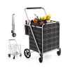 Folding Grocery Cart with Waterproof Liner