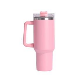 Vacuum Mug 40oz Insulated Mug with Lid & Straw (Color: Pink, type: Insulated Mug)