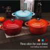 COOKWIN Enameled Cast Iron Dutch Oven with Self Basting Lid;  Enamel Coated Cookware Pot 3QT