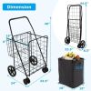 Folding Grocery Cart with Waterproof Liner