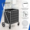 Folding Grocery Cart with Waterproof Liner