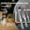 Damascus Steel Chef Knife 8 Inch, Santoku Knife, Boning Knife, Japanese Professional 10Cr15MOV Blade With Hand Forged Hammer Pattern