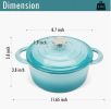 COOKWIN Enameled Cast Iron Dutch Oven with Self Basting Lid;  Enamel Coated Cookware Pot 3QT